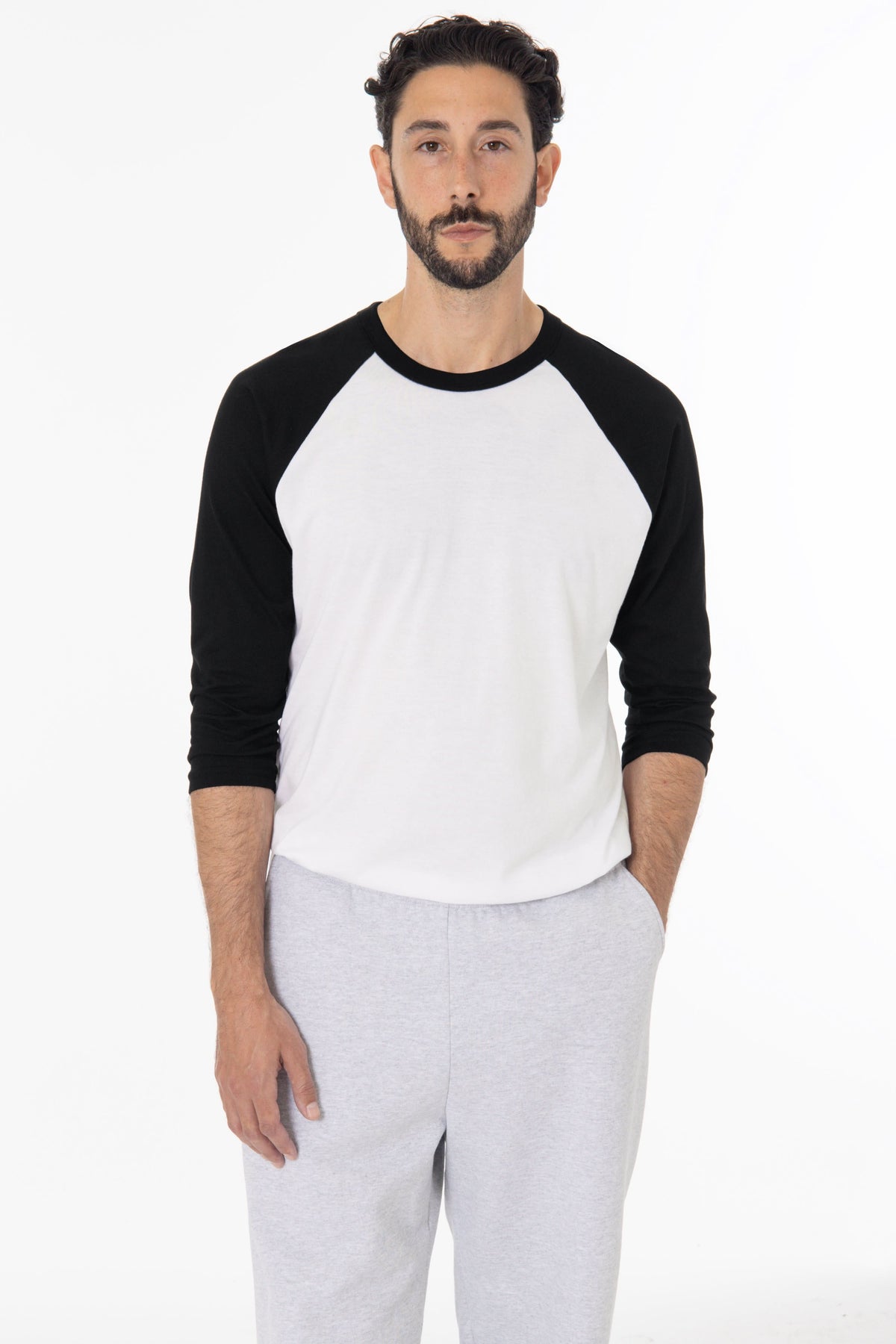 FF53 - 3/4 Sleeve Poly Cotton Raglan