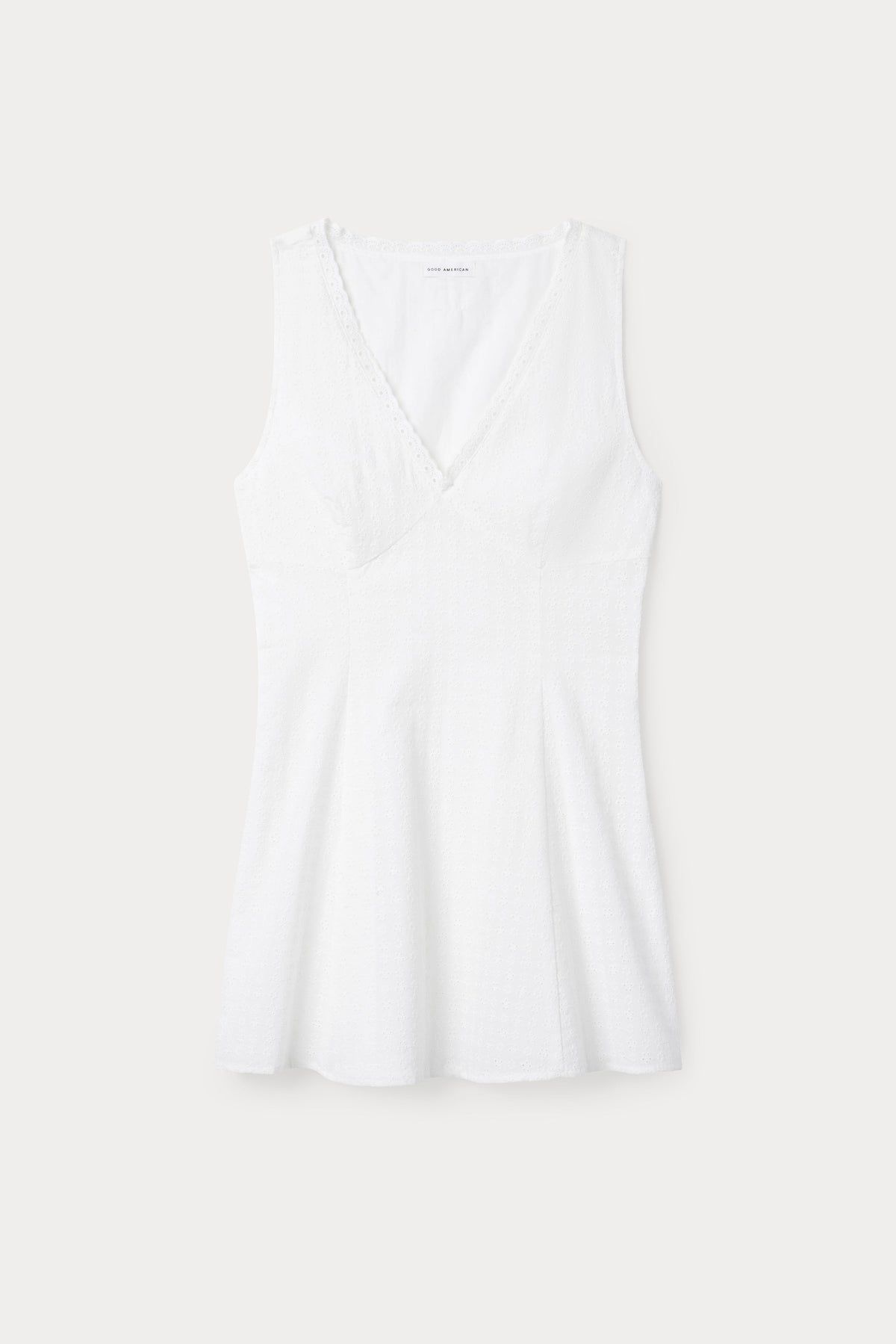 THE EYELET MINI DRESS | WHITE001