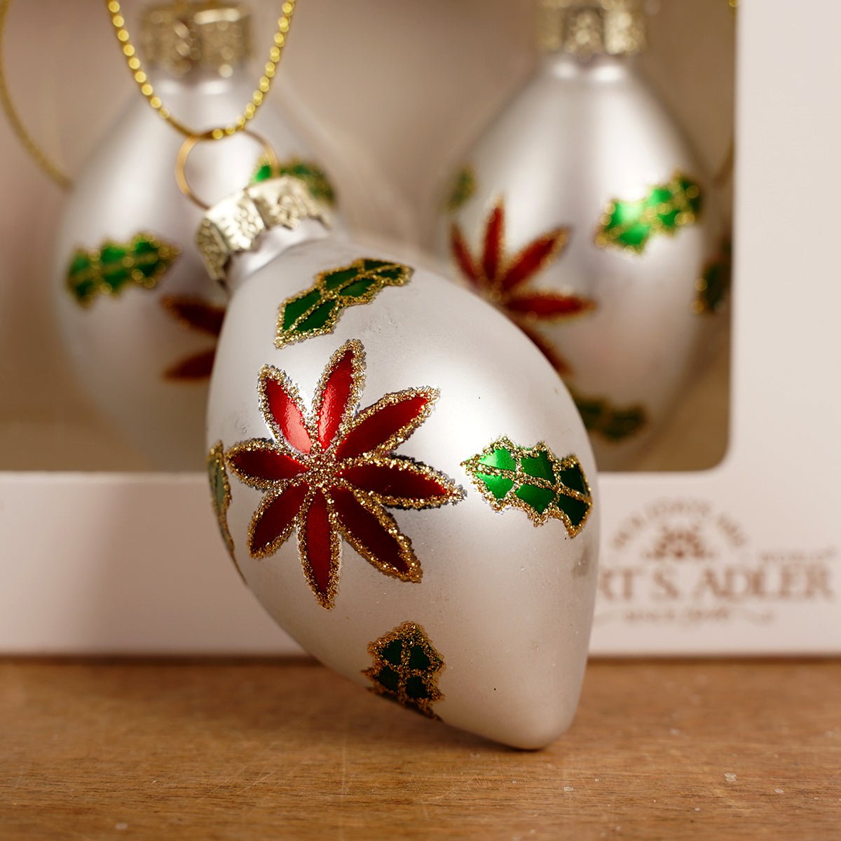 Mini Glass Drop Ornament Set of 9