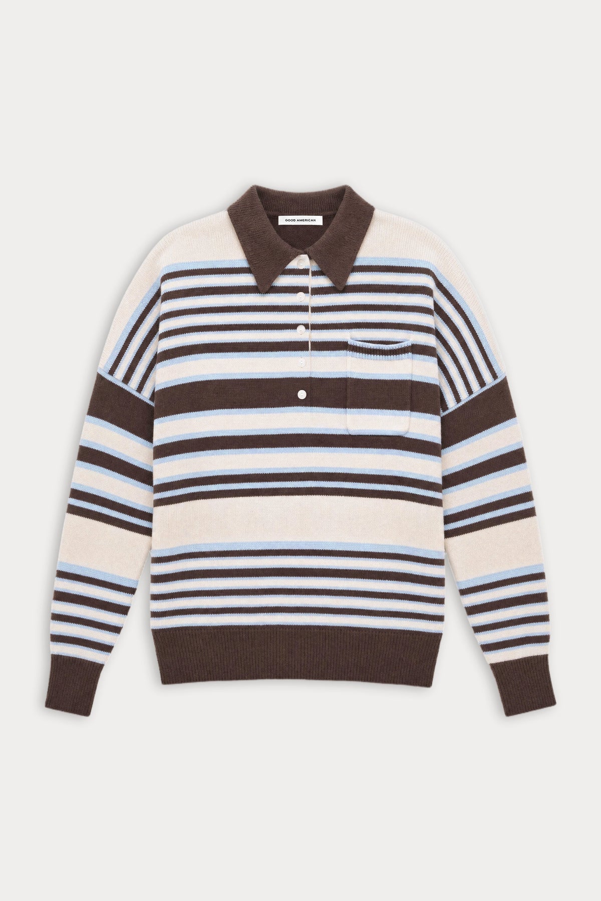 THE OVERSIZED RUGBY SWEATER | MOCHA STRIPE