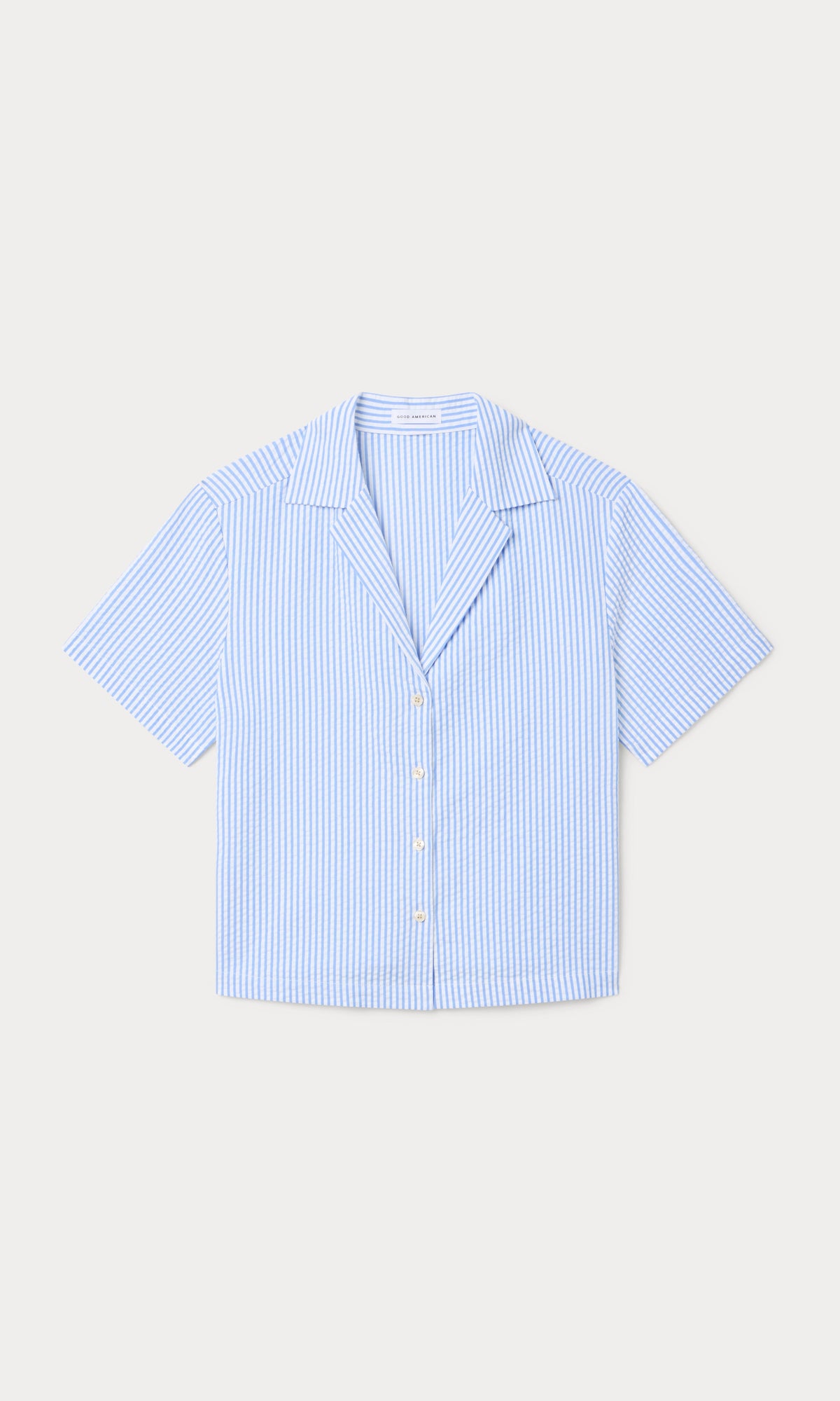 THE SEERSUCKER CAMP SHIRT | BLUE STRIPE