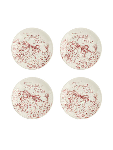 Gien Season's Greetings Coasters or Mini Plates