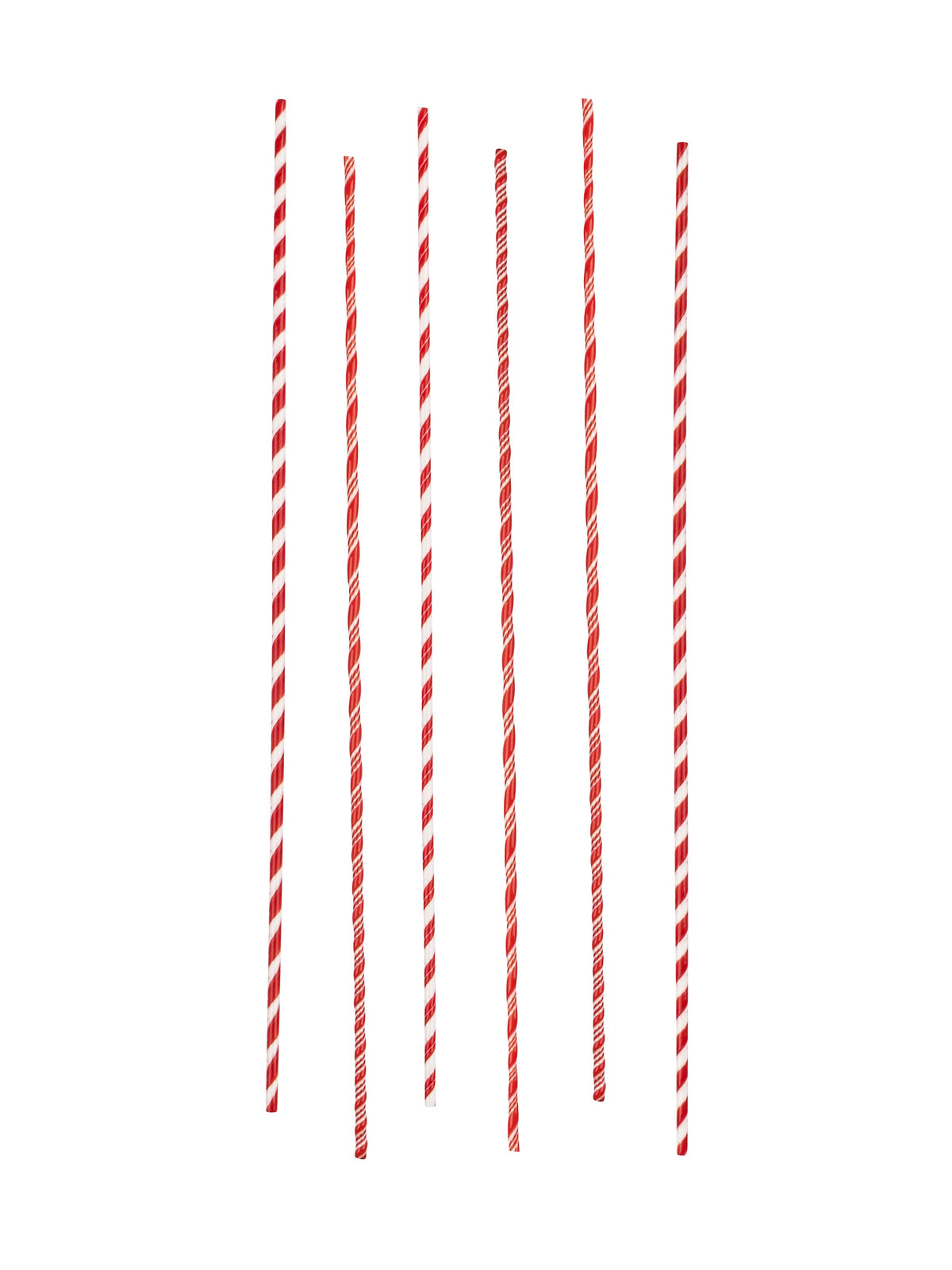 Glass Candy Cane Stripe Long Cocktail Stirrers