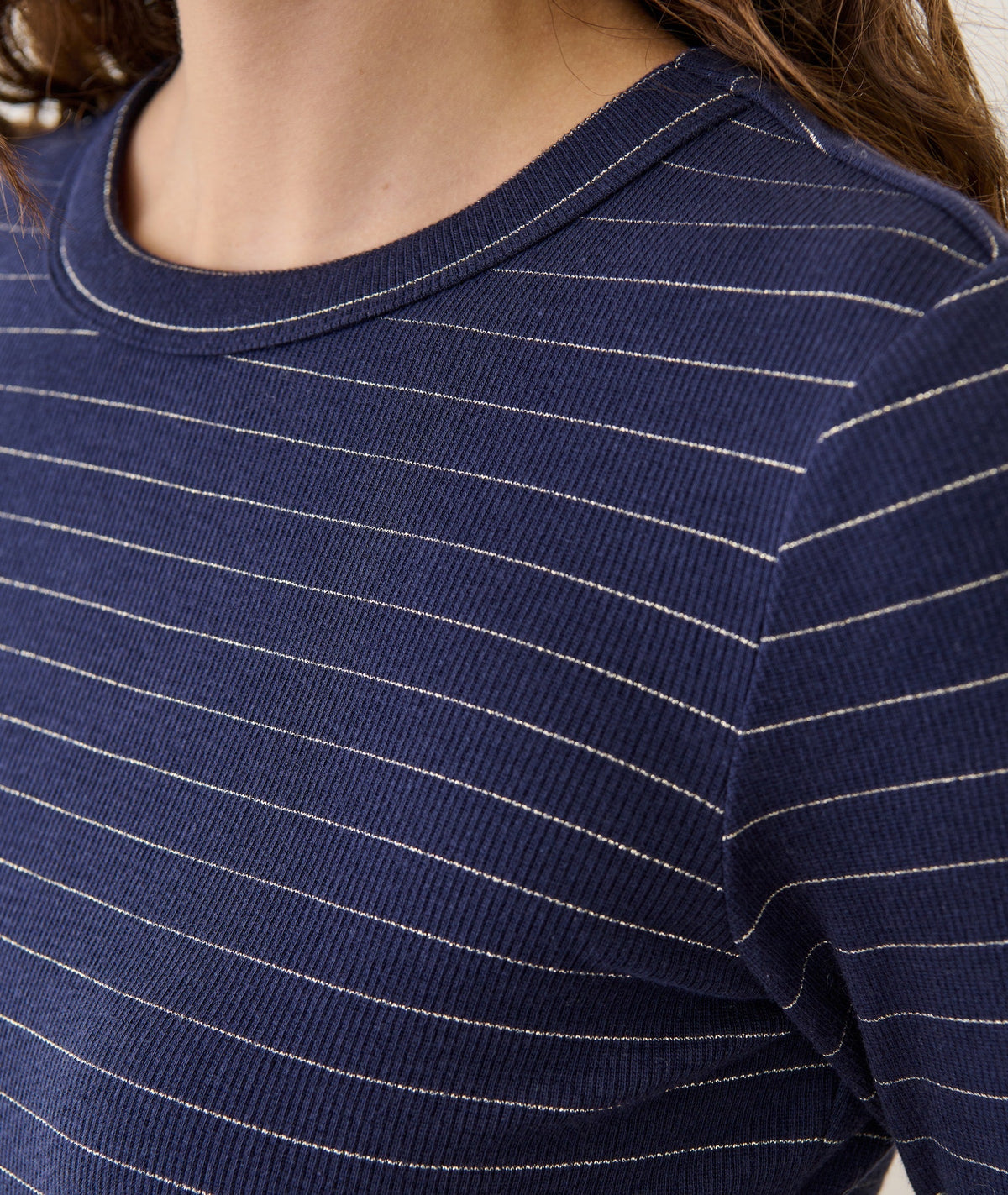 Lexi Rib Sun-In Long Sleeve Crew Tee