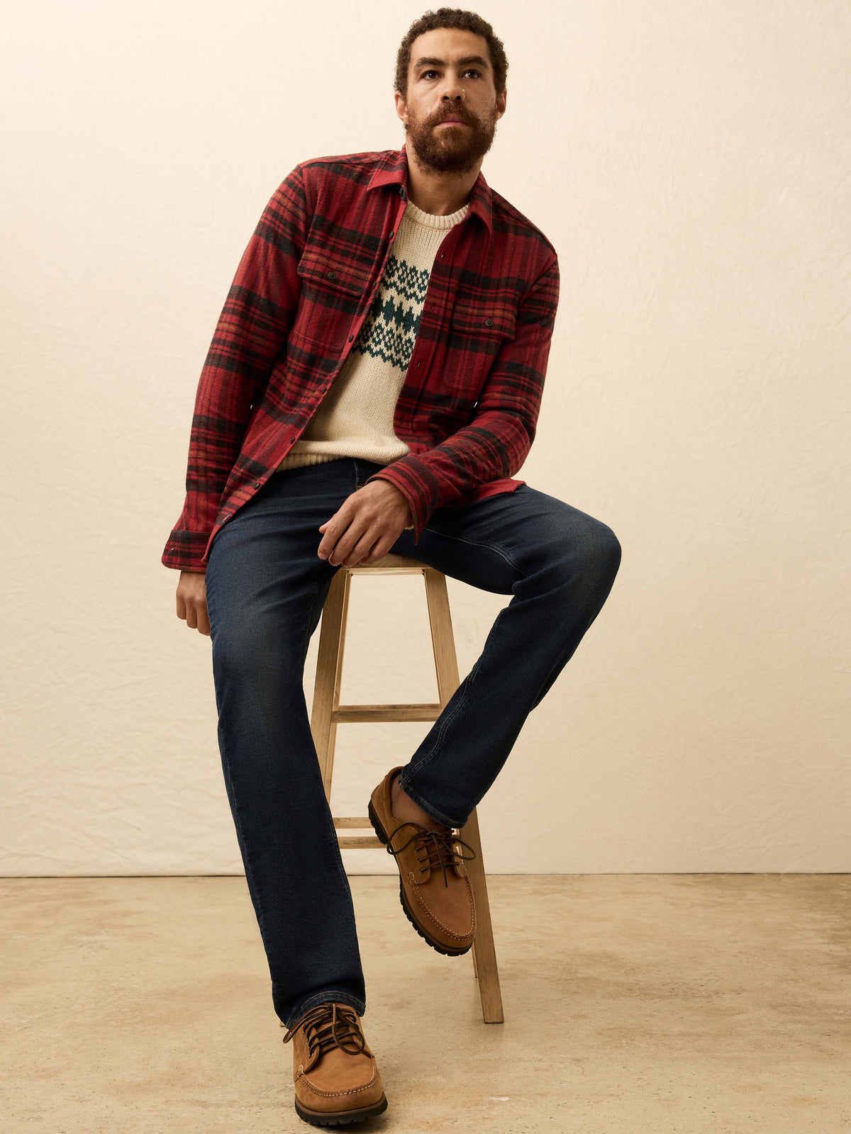 Legend Sweater Shirt - Red Cedar Plaid