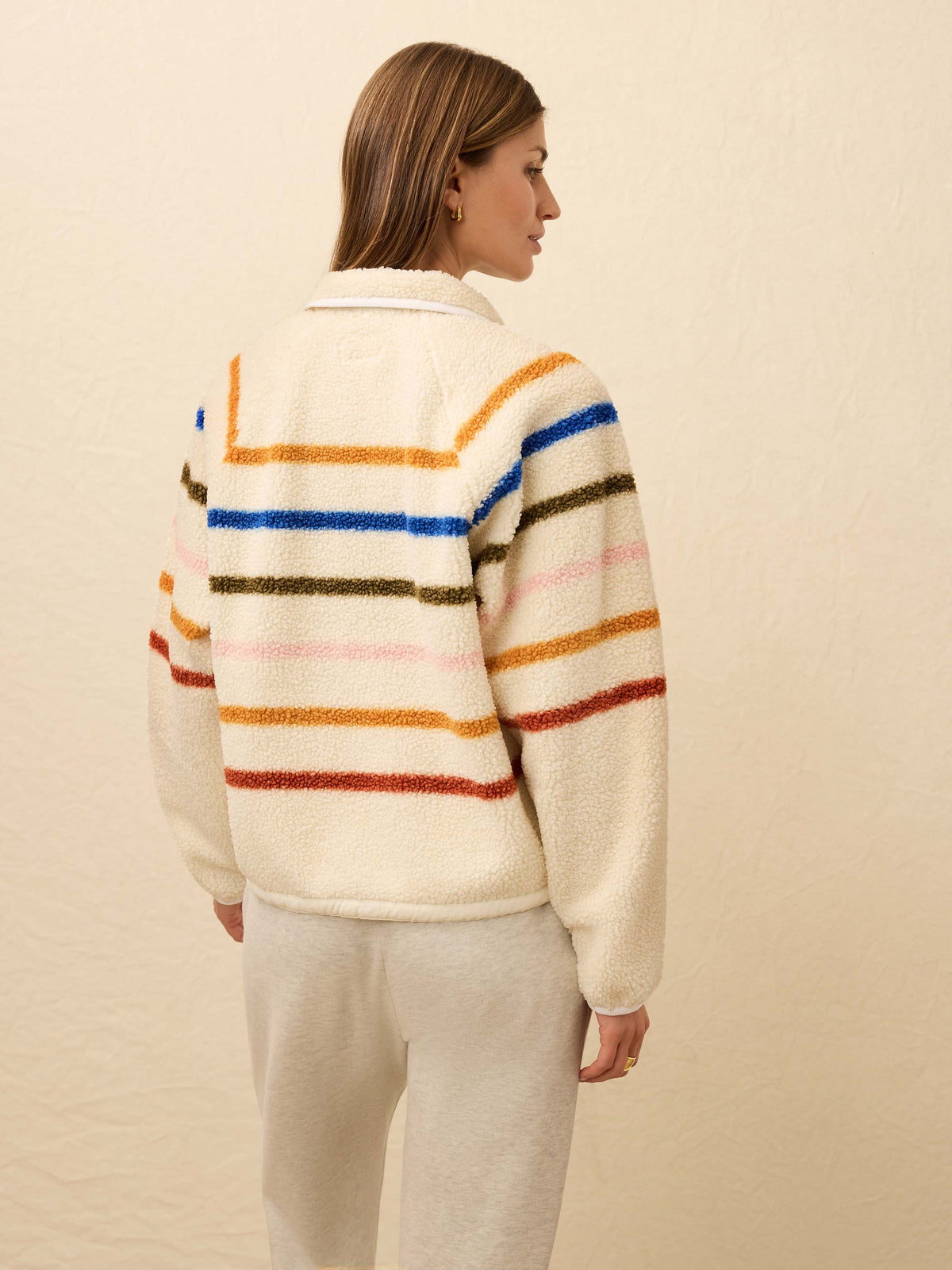 Fireside Fleece Popover - Dream Fleece Stripe