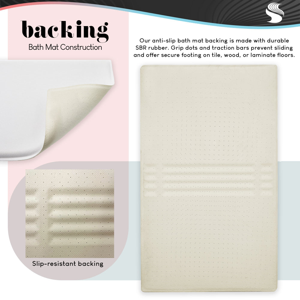 Diannart | Lemony Vine Pattern Plush Bath Mat