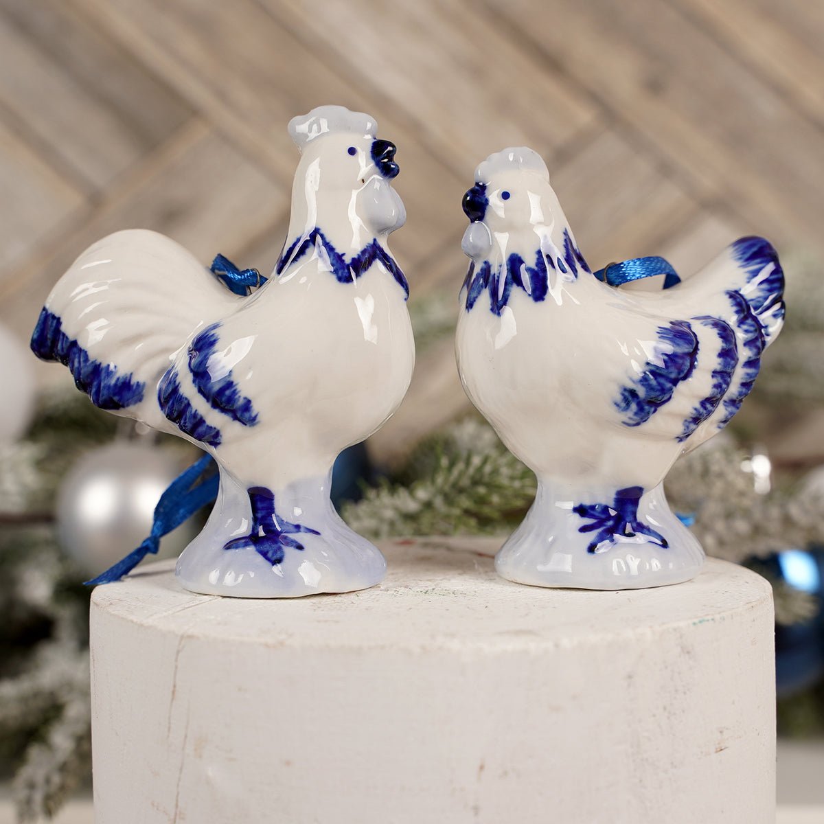 Delft Chicken Ornament