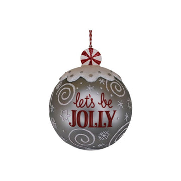 Be Jolly Peppermint Ball Ornament