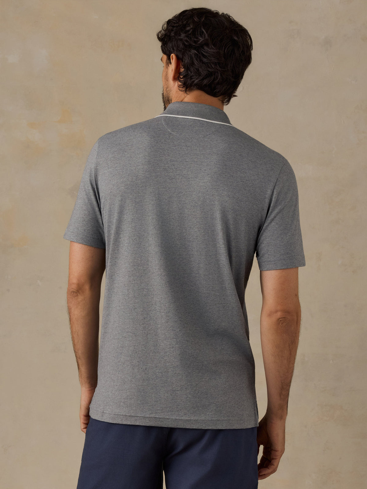 Short-Sleeve Movement Pique Polo - Snowy Rock Melange