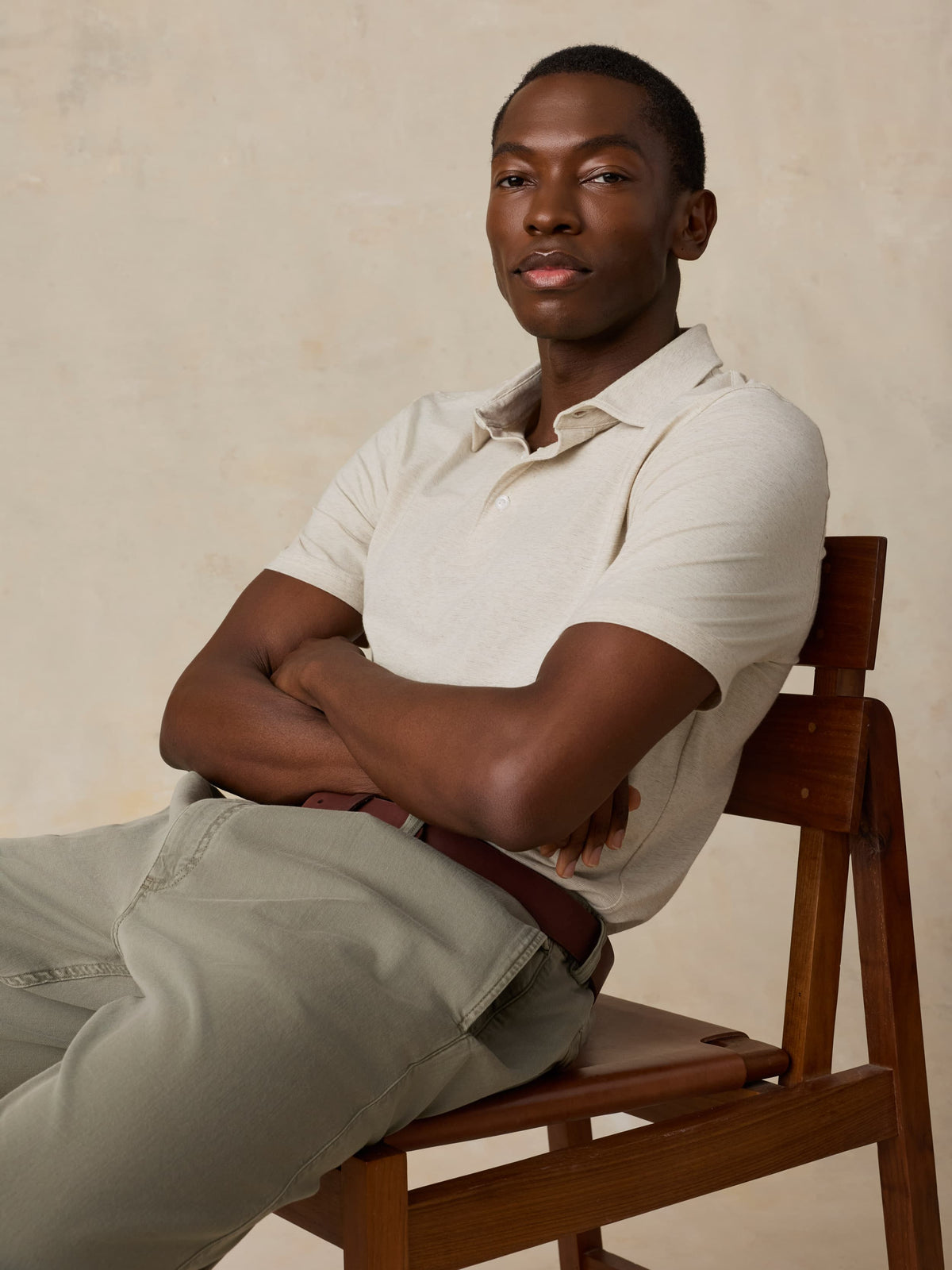 Short-Sleeve Movement Polo - Shore Sand Feeder
