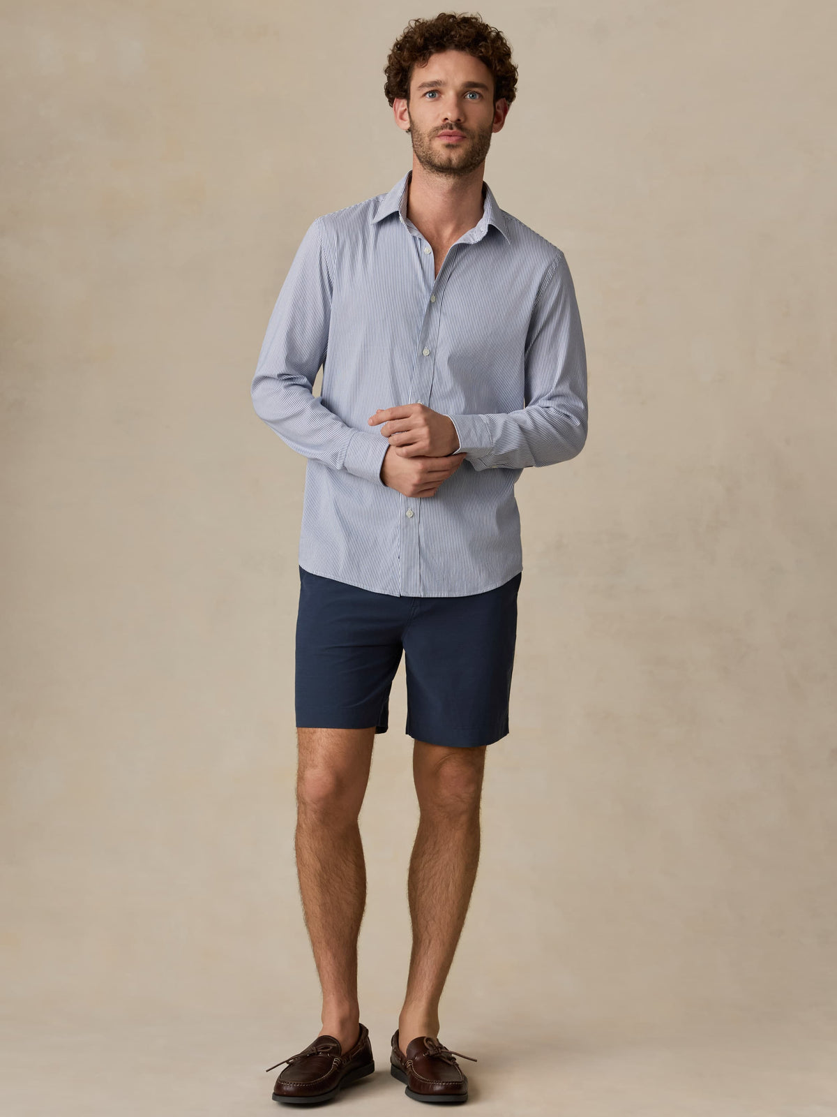 The Movement Shirt - Sapphire Cloud Stripe