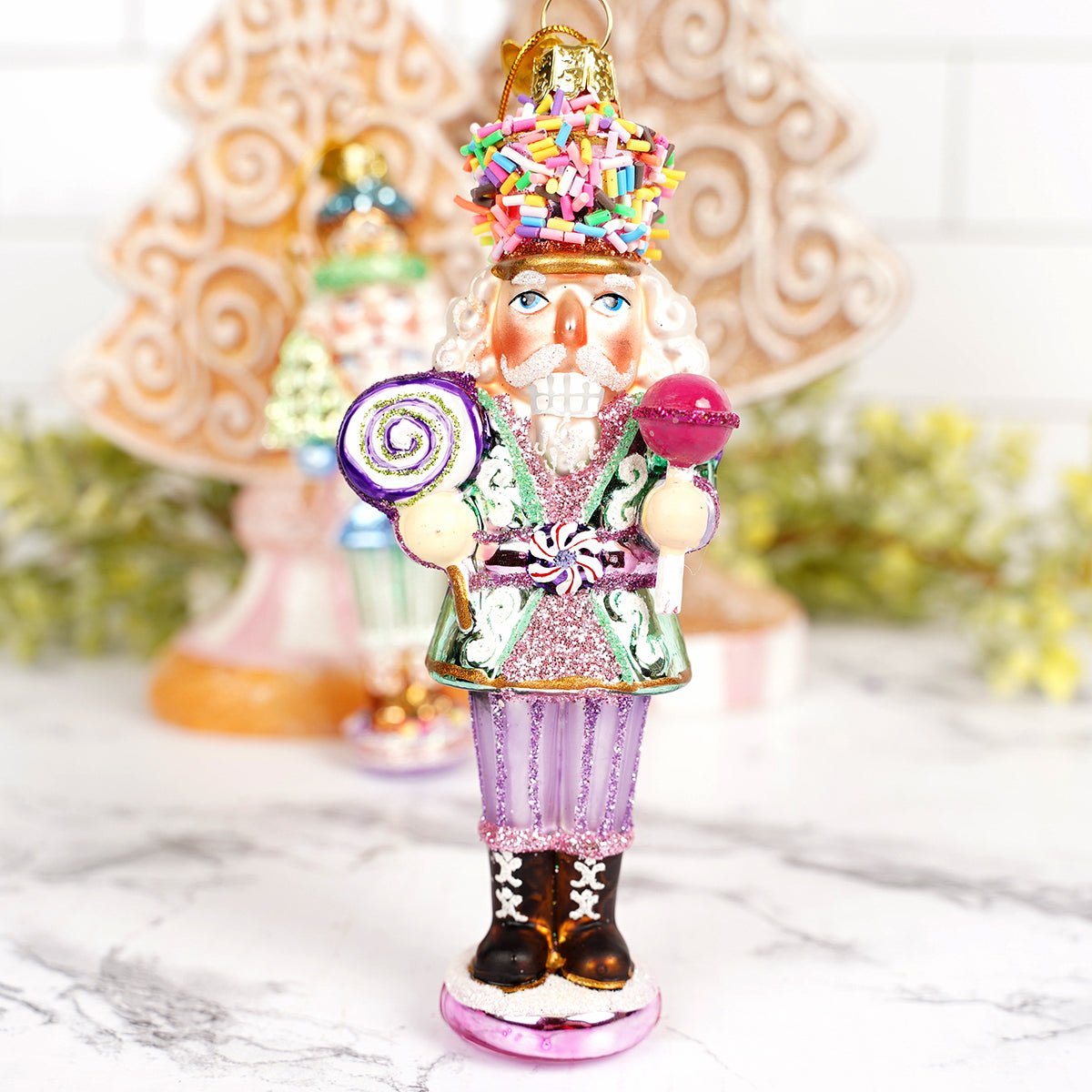 Noble Gems Glass Nutcracker Ornaments