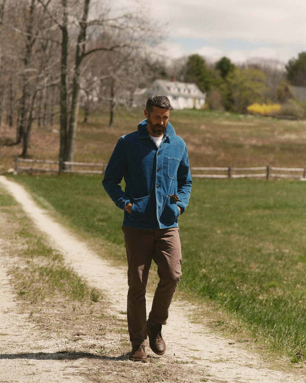 The Ojai Jacket in Washed Indigo Corduroy