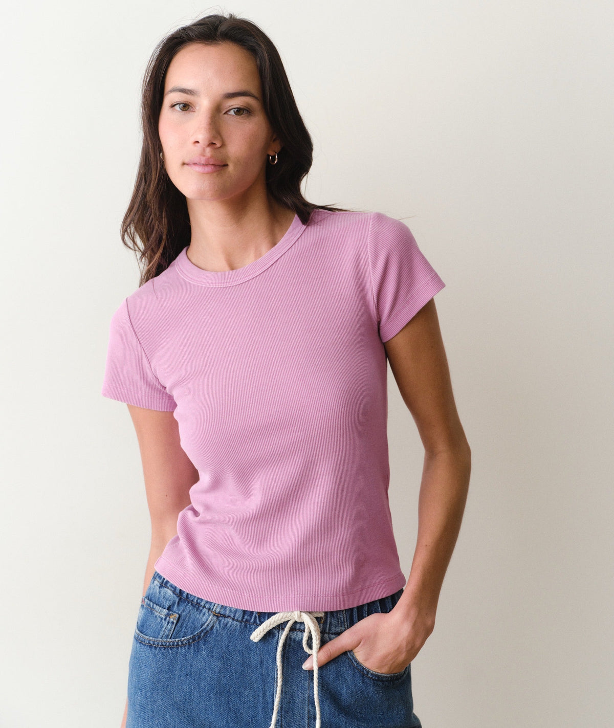 Lexi Rib Sun-In Crew Tee