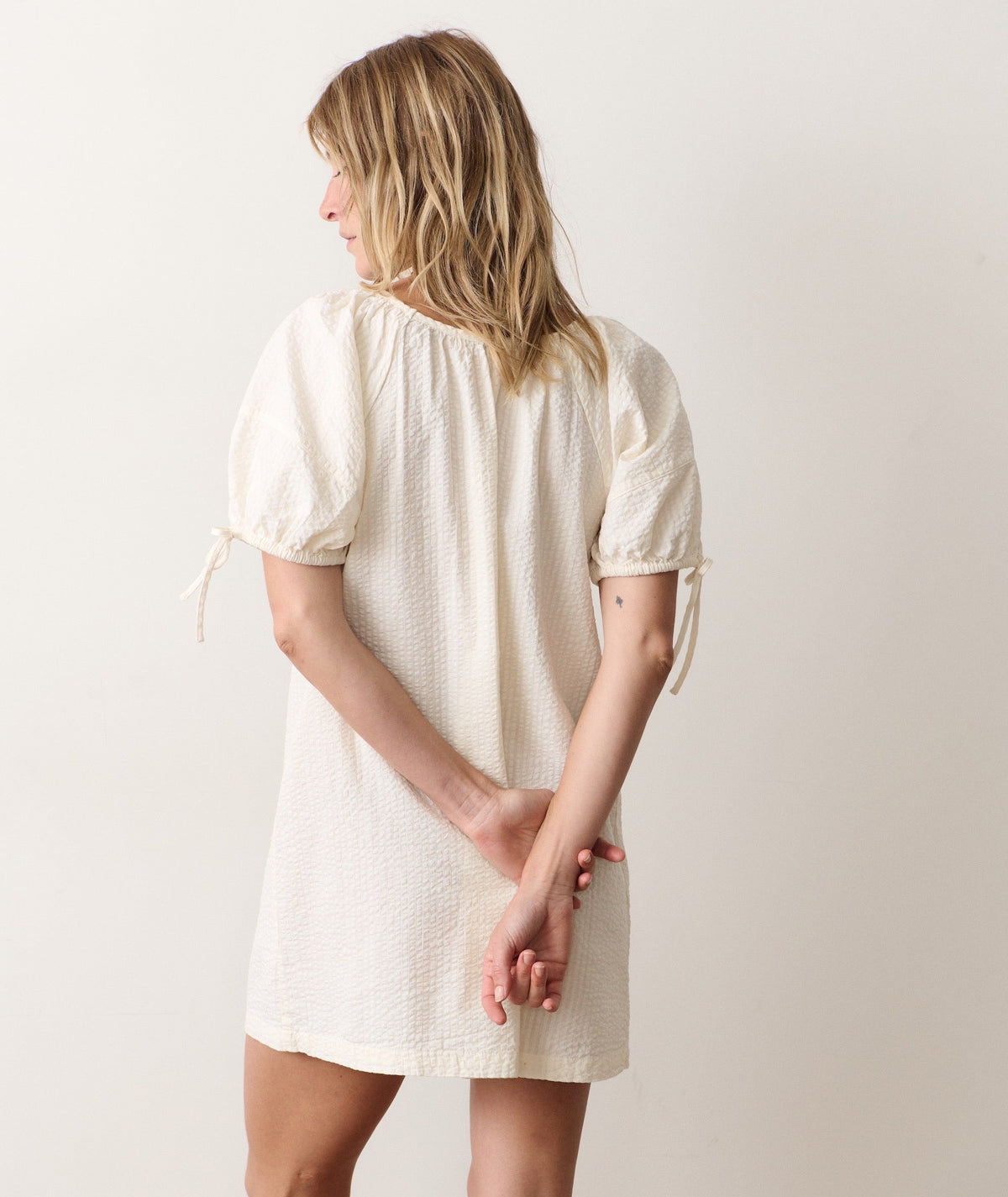 Aleca Seersucker Mini Dress