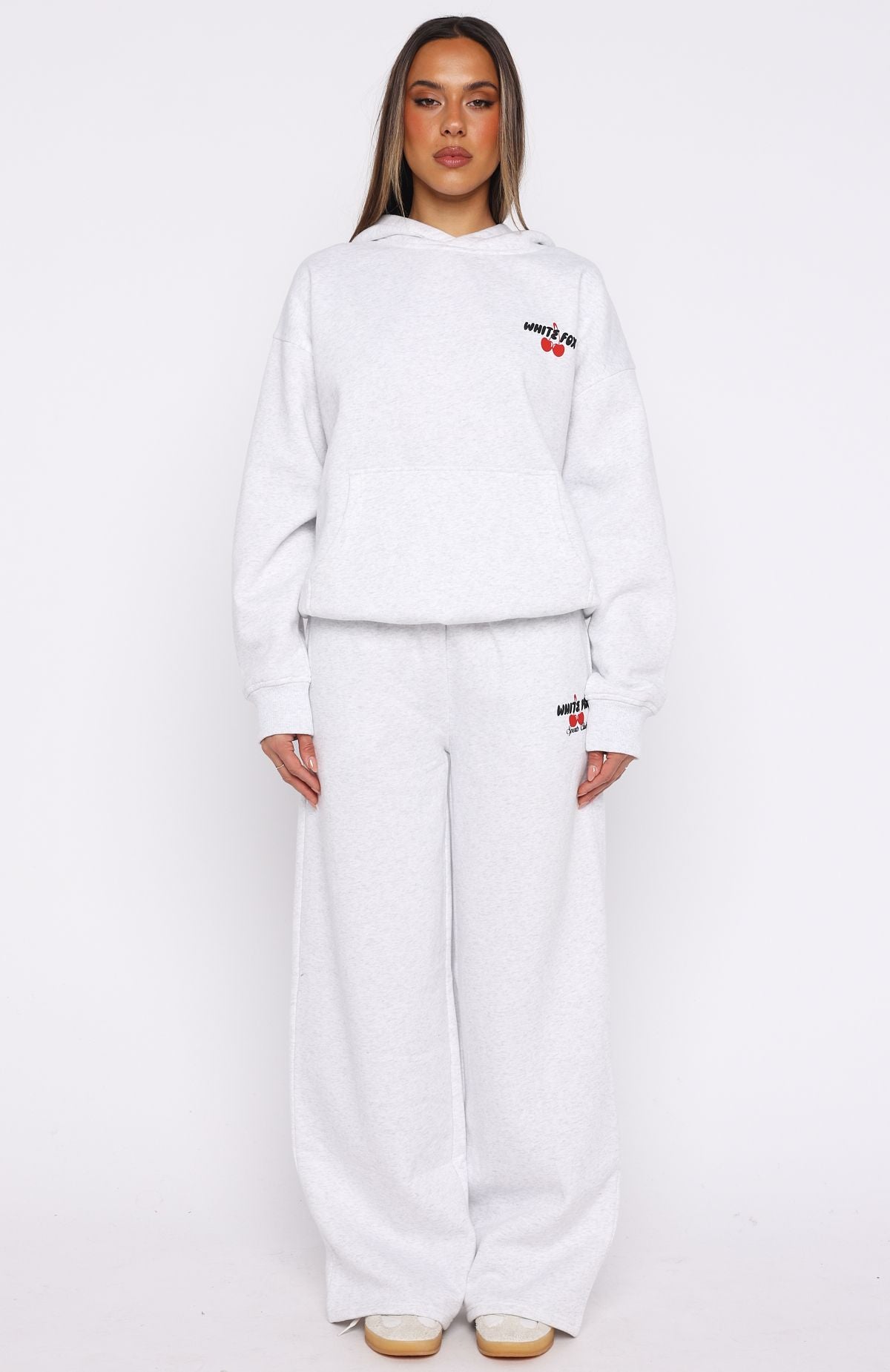 Club 14 Cassie Boxy Hoodie Grey Marle