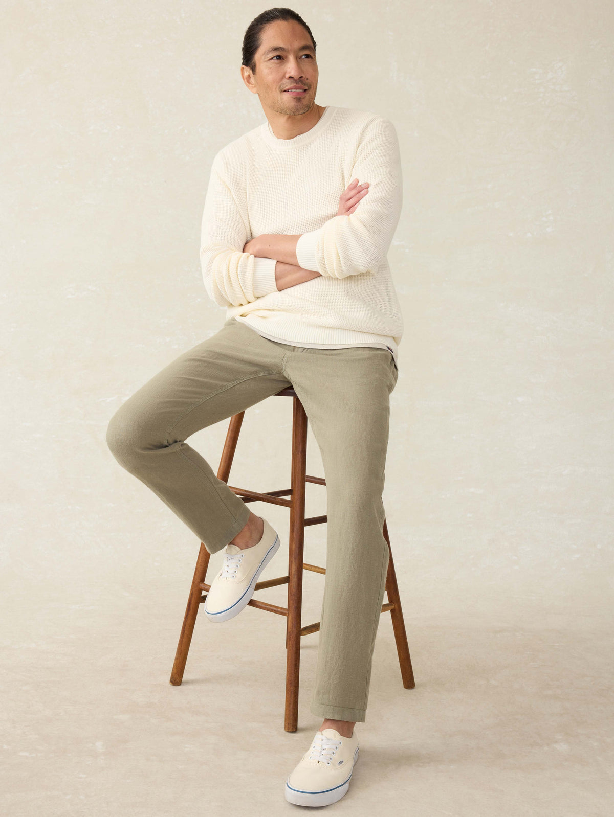 Linen Drawstring Pant - Canyon Olive