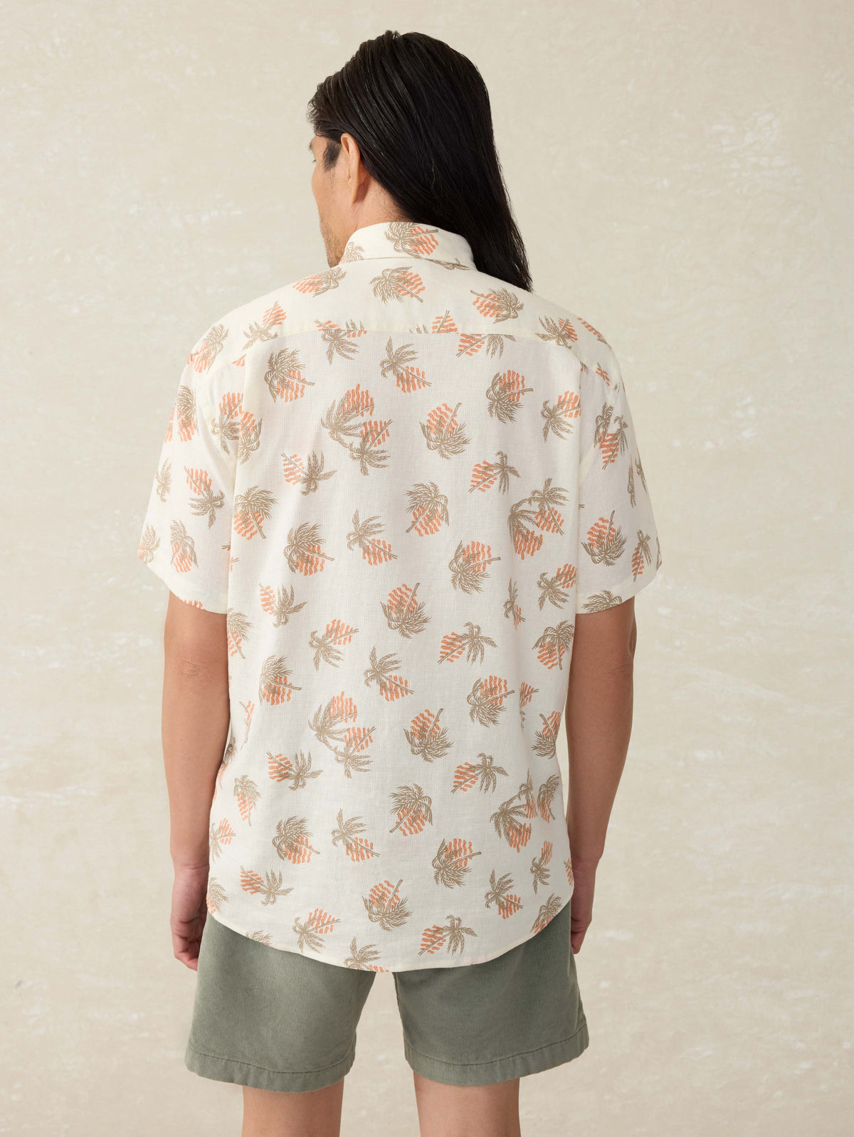 Short-Sleeve Breeze Shirt - Sunlit Palm & Waves
