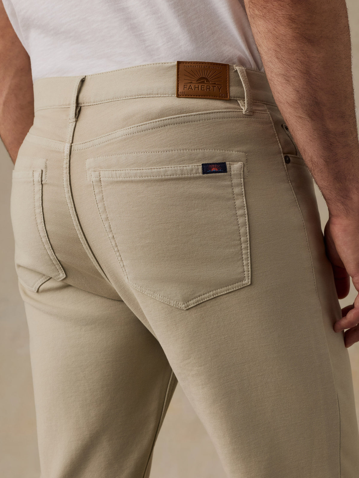 Stretch Terry 5-Pocket Athletic Fit Pant - Stone