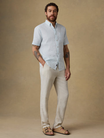 Linen Drawstring Pant - Weathered Sand