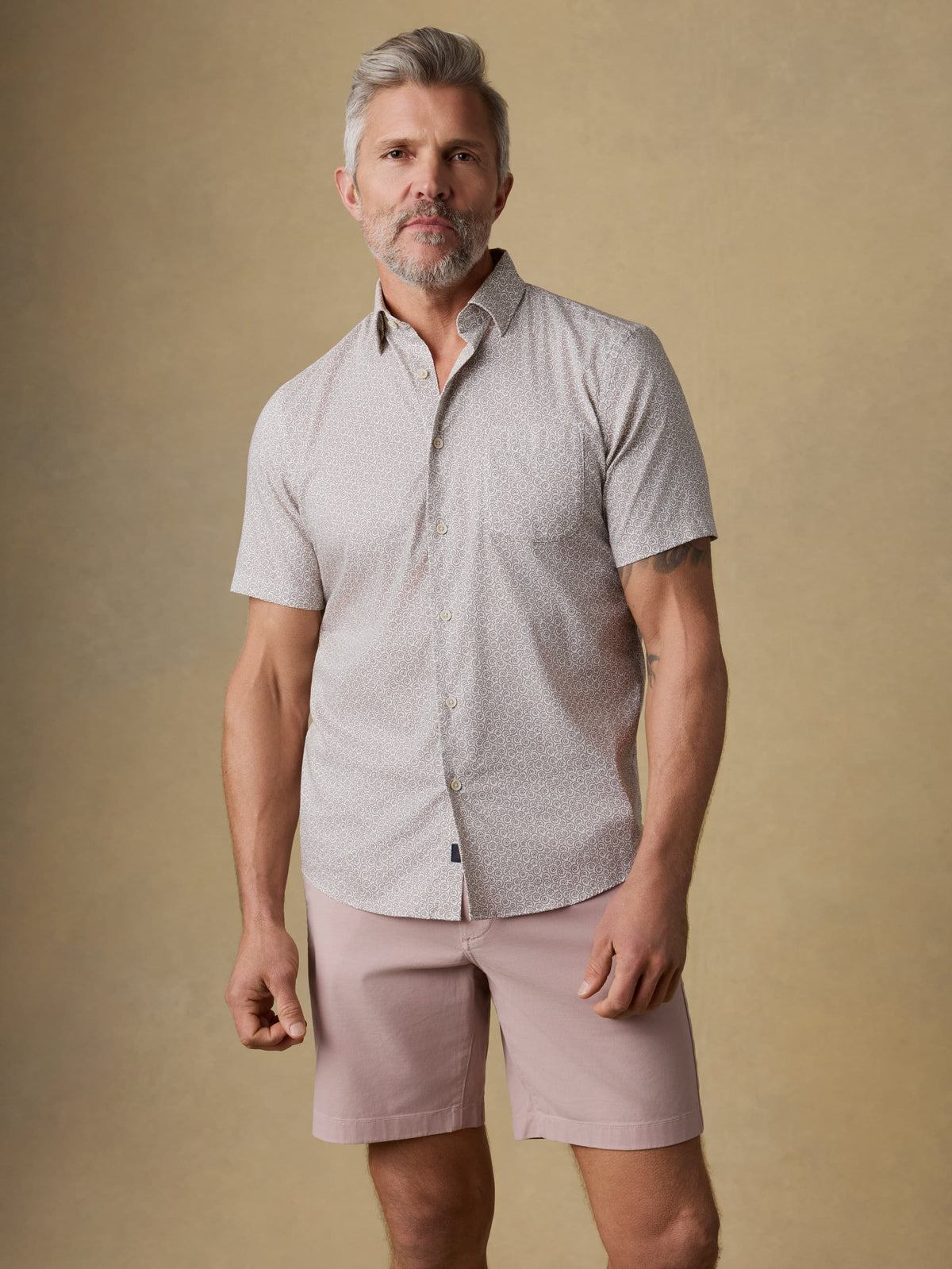 Short-Sleeve Movement Monterey Shirt - Wood Sunray Block