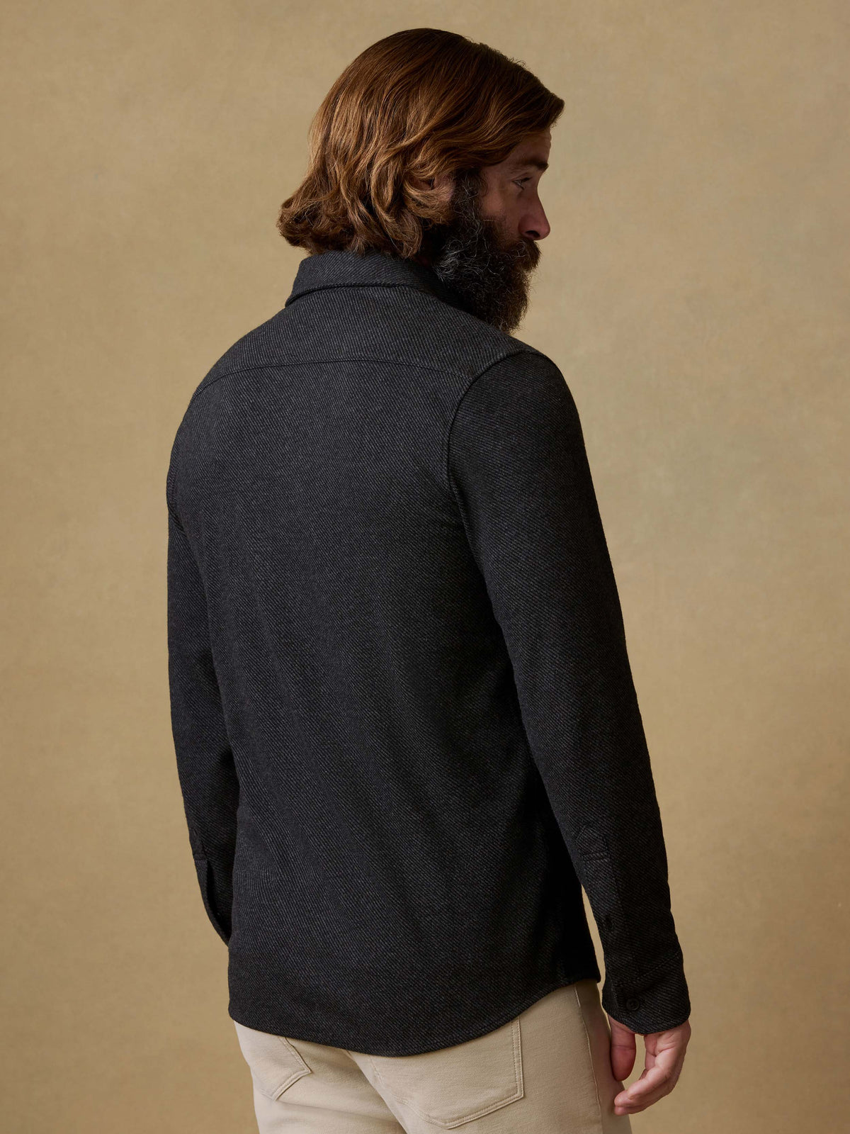 Legend Sweater Shirt (Single Pocket) - Heathered Black Twill