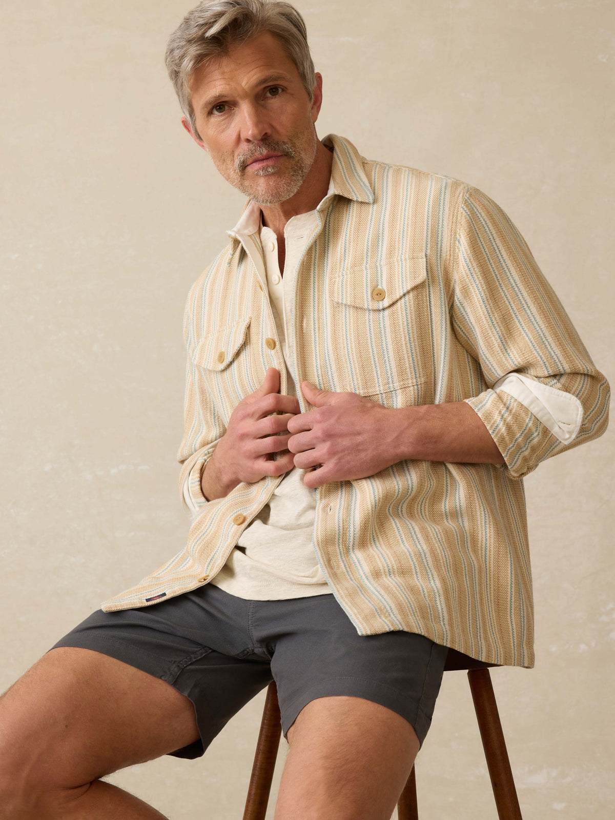 Vista Overshirt - Golden Hour Stripe