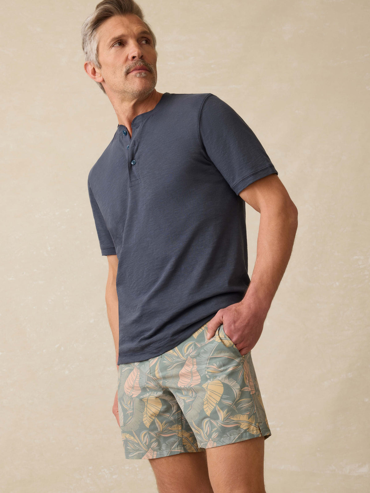 Biarritz Boardshort - Valley Sunwashed Leaves