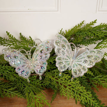 Opalescent Butterfly Christmas Ornament