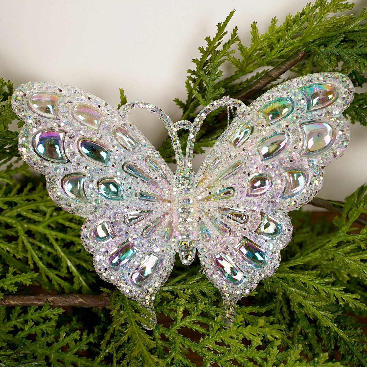 Opalescent Butterfly Christmas Ornament