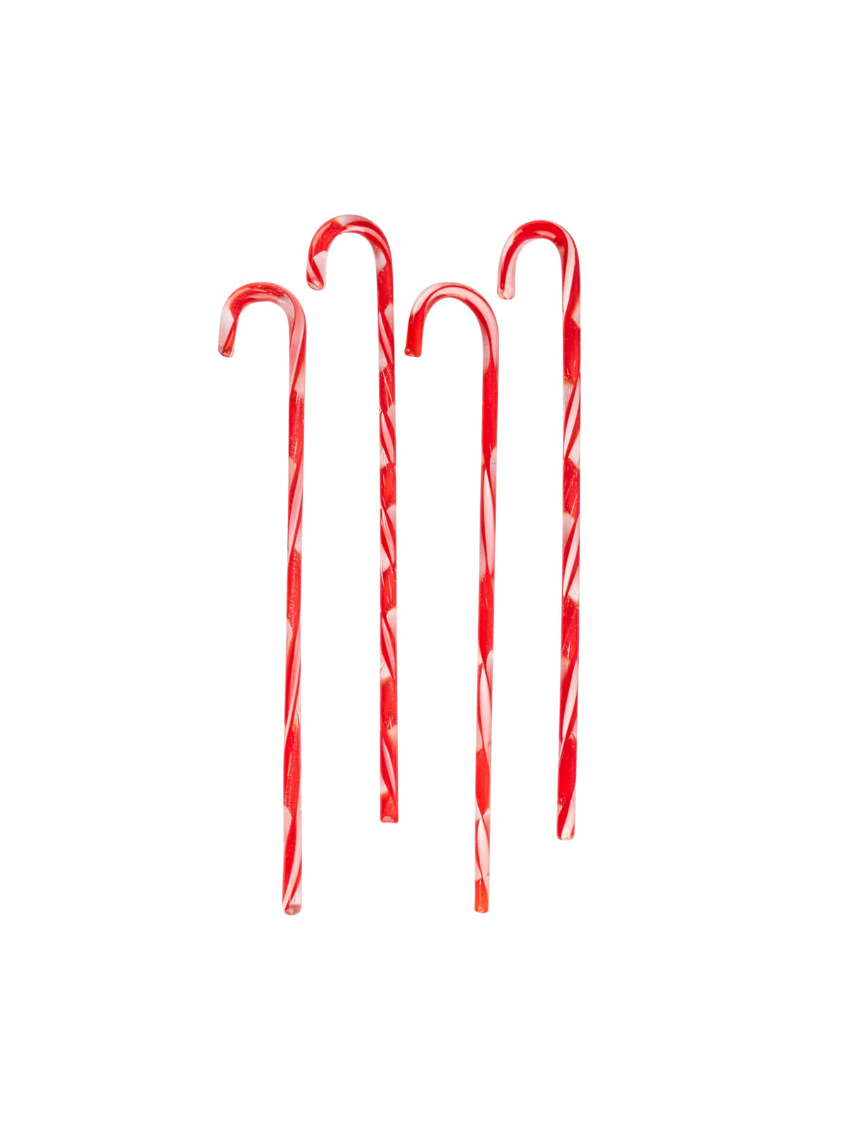 Vintage Candy Cane Glass Cocktail Stirrers