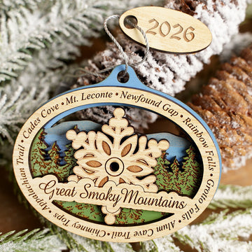 Great Smoky Mountain Snowflake Ornament