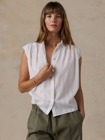 Heirloom Dobby Lucia Top - White