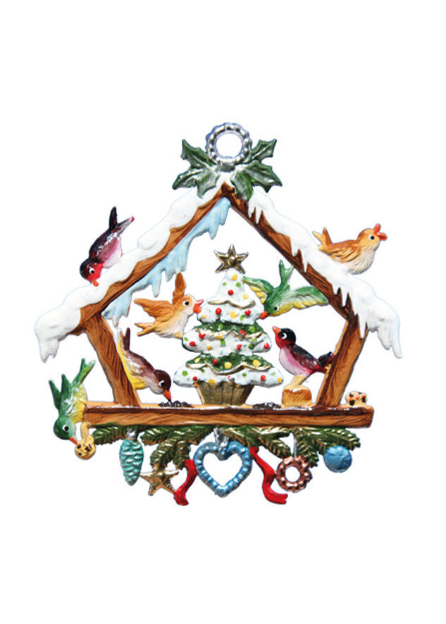 Wilhelm Schweizer Pewter Christmas with the Birds Ornament