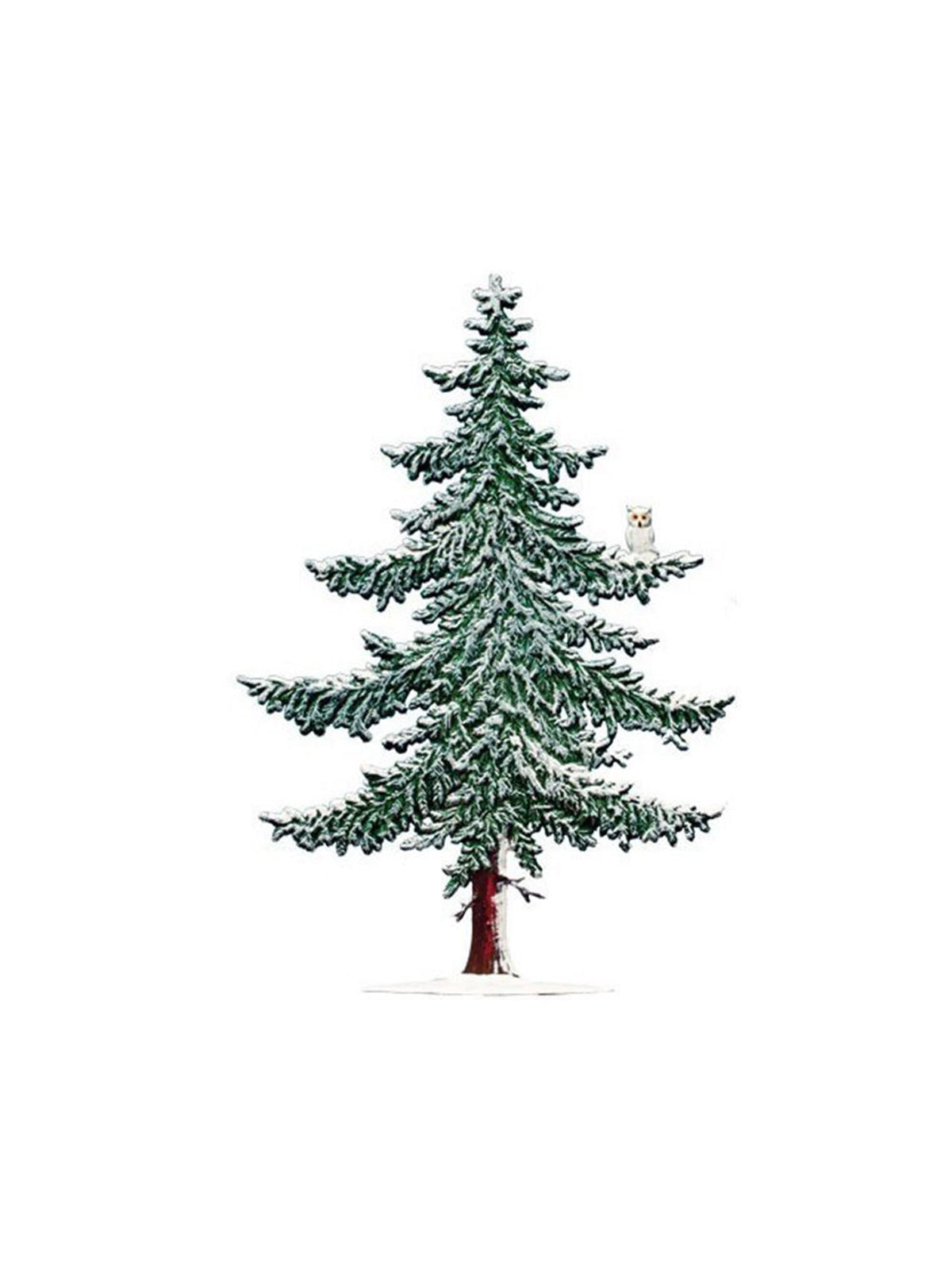 Wilhelm Schweizer Pewter Large Winter Pine with Owl