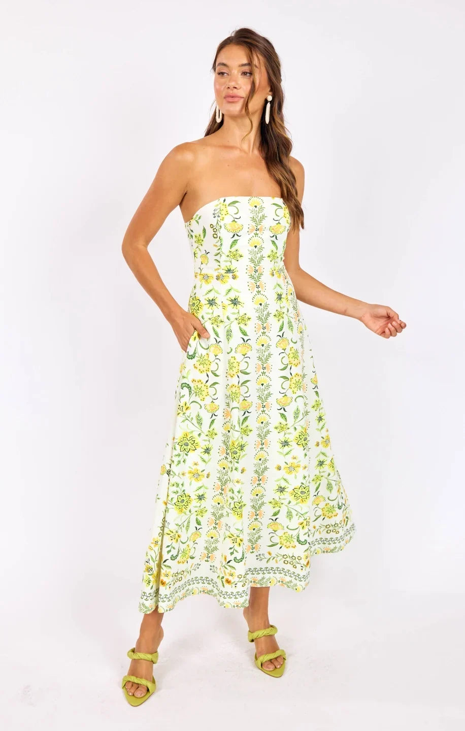 DANDELION DREAMS TUBE MAXI DRESS