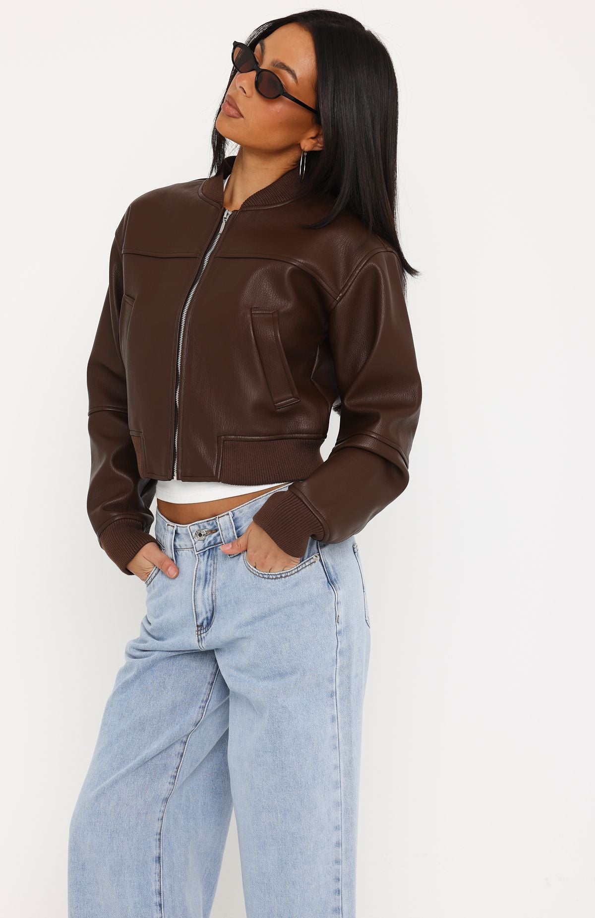 Growing Stronger PU Jacket Chocolate