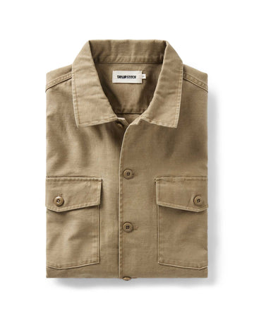 The Surplus Shirt in Field Khaki Reverse Sateen
