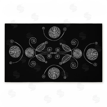 El Perkin | Minimal Elementals on Black Non-Woven Door Mat