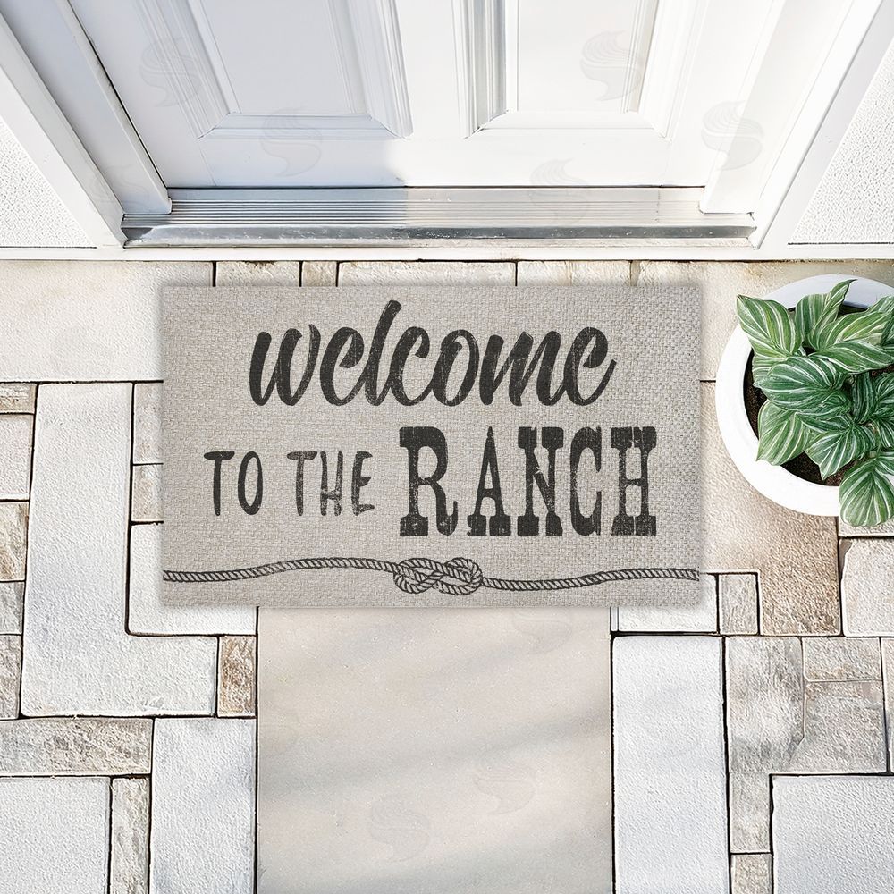CAD Designs | Welcome To Ranch Entry Faux Sisal Door Mat