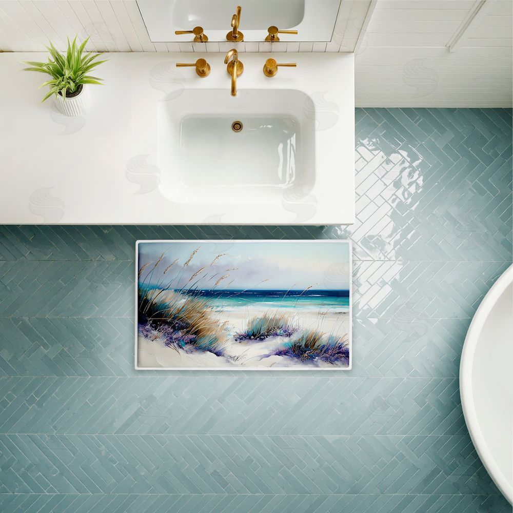 Sasha | Windblown Beach Grasses Plush Bath Mat