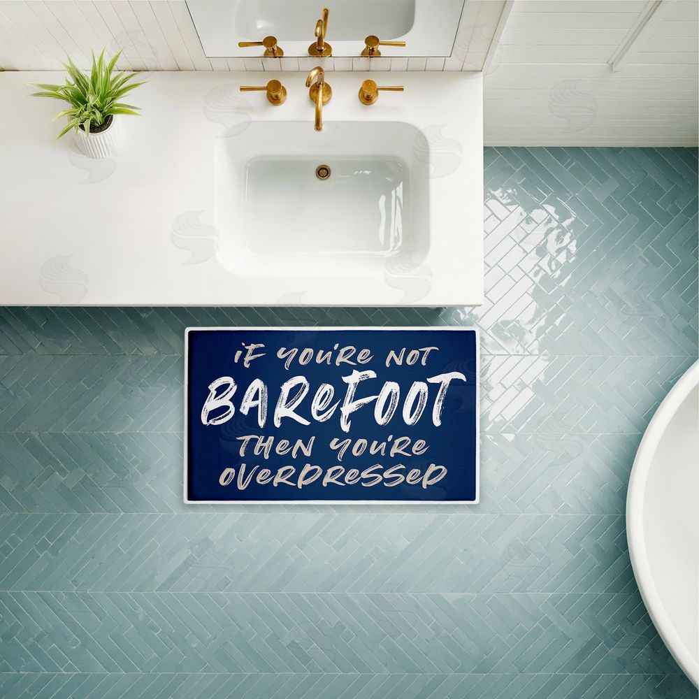 Lettered and Lined | Not Barefoot Then Overdressed Plush Bath Mat