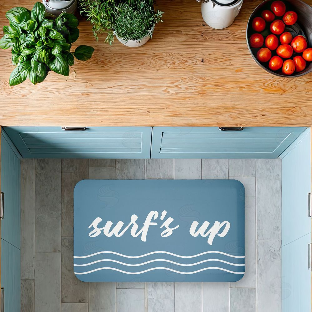 Lettered and Lined | Surf's Up over Blue Anti-Fatigue Mat