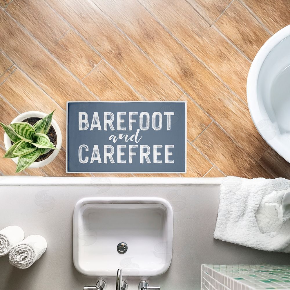 Lettered and Lined | Barefoot and Carefree Summertime Plush Bath Mat