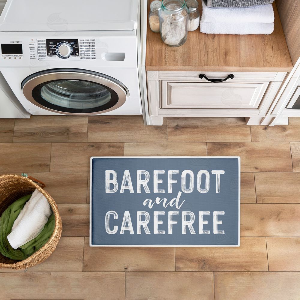Lettered and Lined | Barefoot and Carefree Summertime Plush Bath Mat