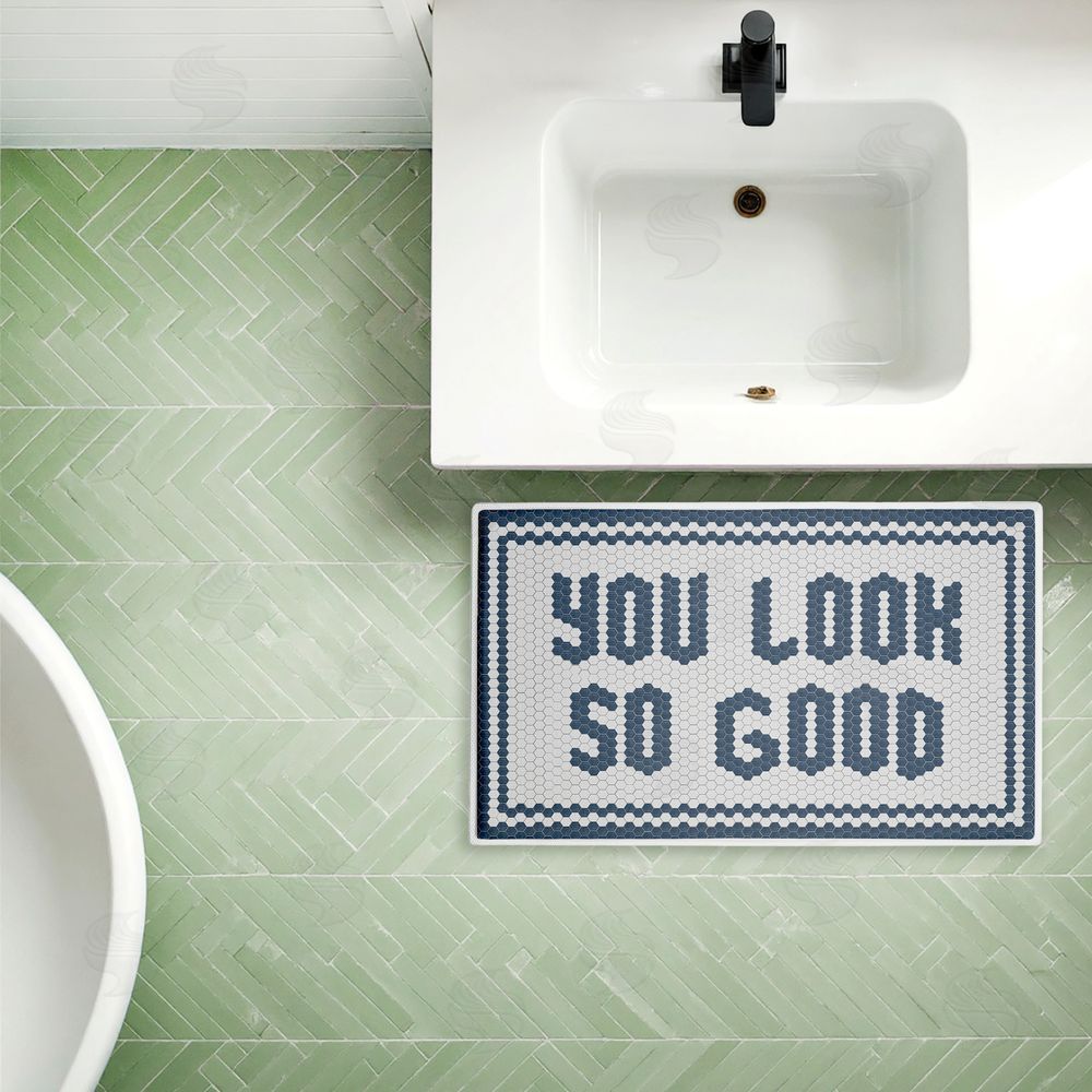 Lettered and Lined | Muted You Look So Good Plush Bath Mat