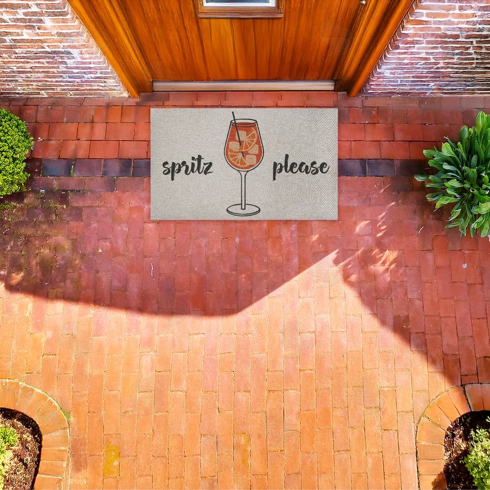 Stupell Studio | Spritz Please Kitchen Faux Sisal Door Mat
