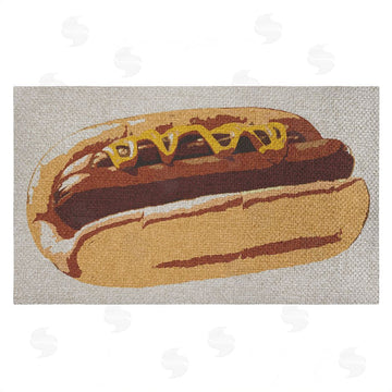 Stupell Studio | Kitchen Pop Style Hotdog Faux Sisal Door Mat