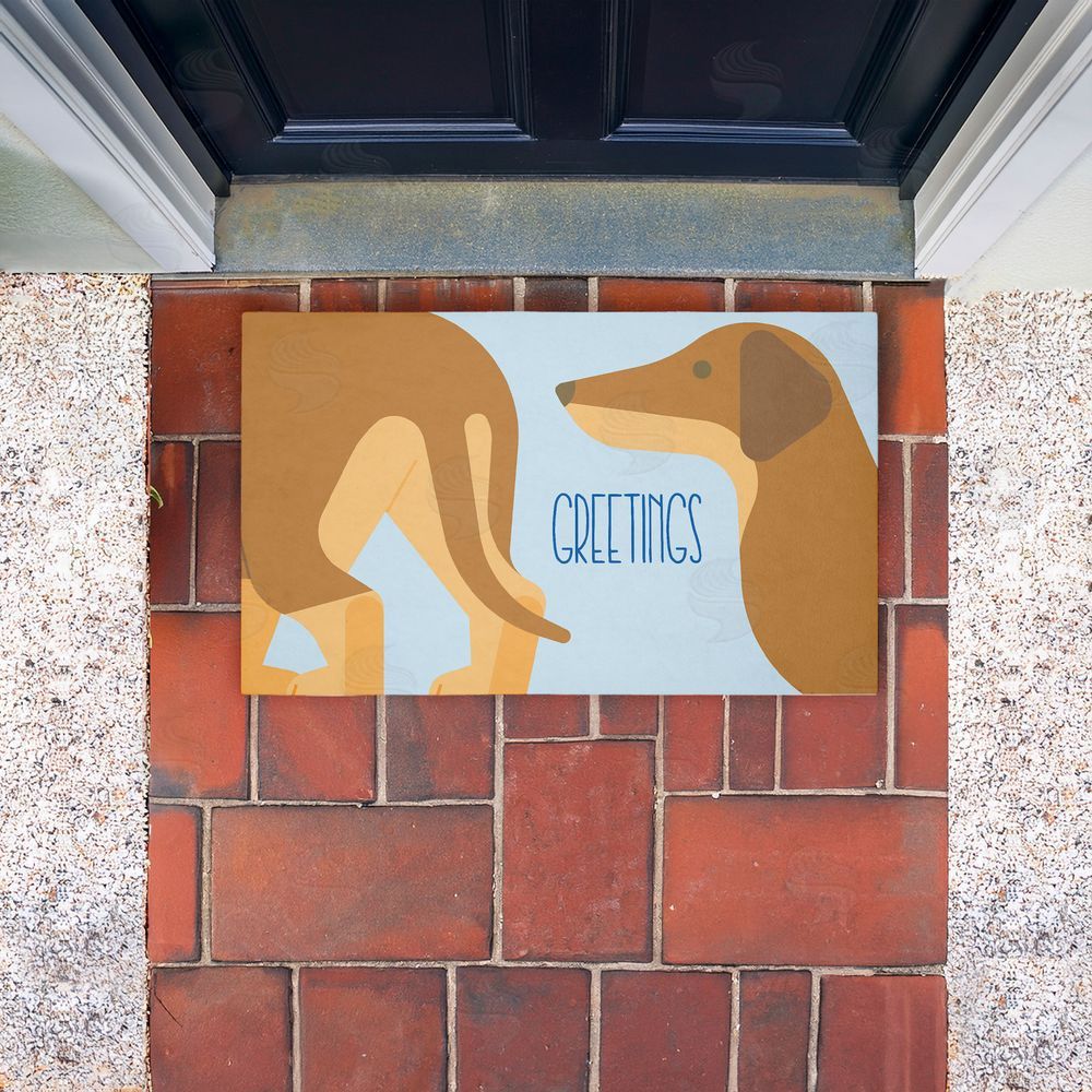 Stupell Studio | Greetings Funny Dog Entry Non-Woven Door Mat